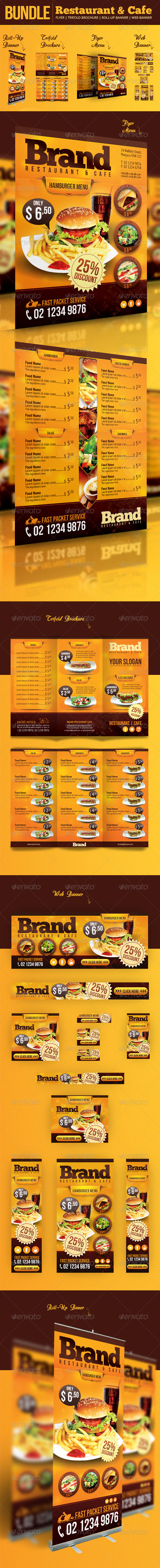 Restaurant & Cafe Bundle - Stationery Print Templates