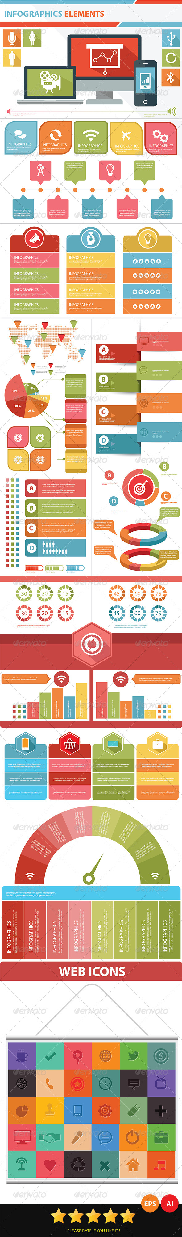 GraphicRiver Network Infographics Elements 6651120 GraphicRiver Network Infographics Elements 6651120