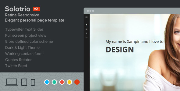 Solotrio - Retina Responsive Elegant Personal One-Page Template