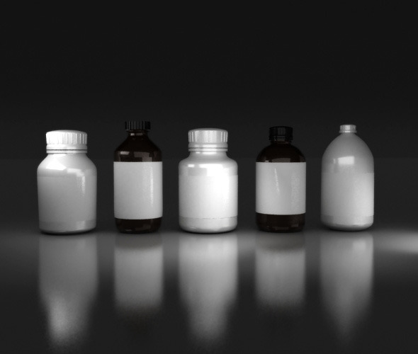 Medicine Bottles - 3DOcean Item for Sale