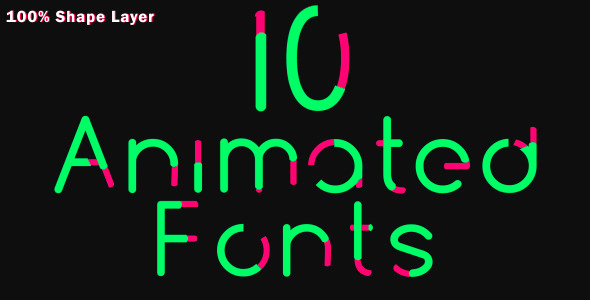 Free download 10 Animated Fonts nulled Videohive