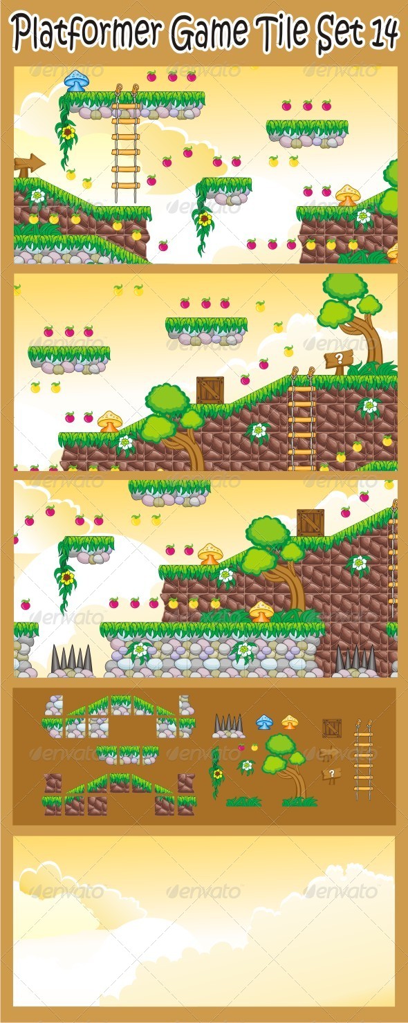 Platformer Game Tile Set 14 Platformer Game Tile Set 14
