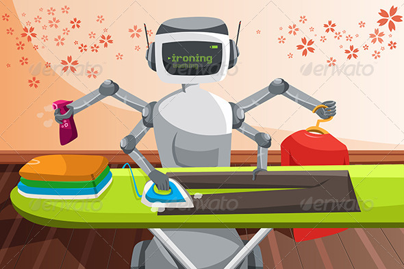 Robot Ironing Clothes Robot Ironing Clothes