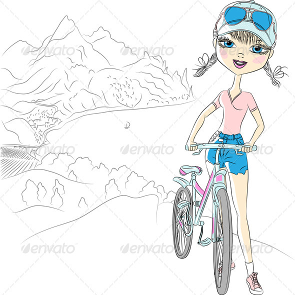 Girl with Bicycle