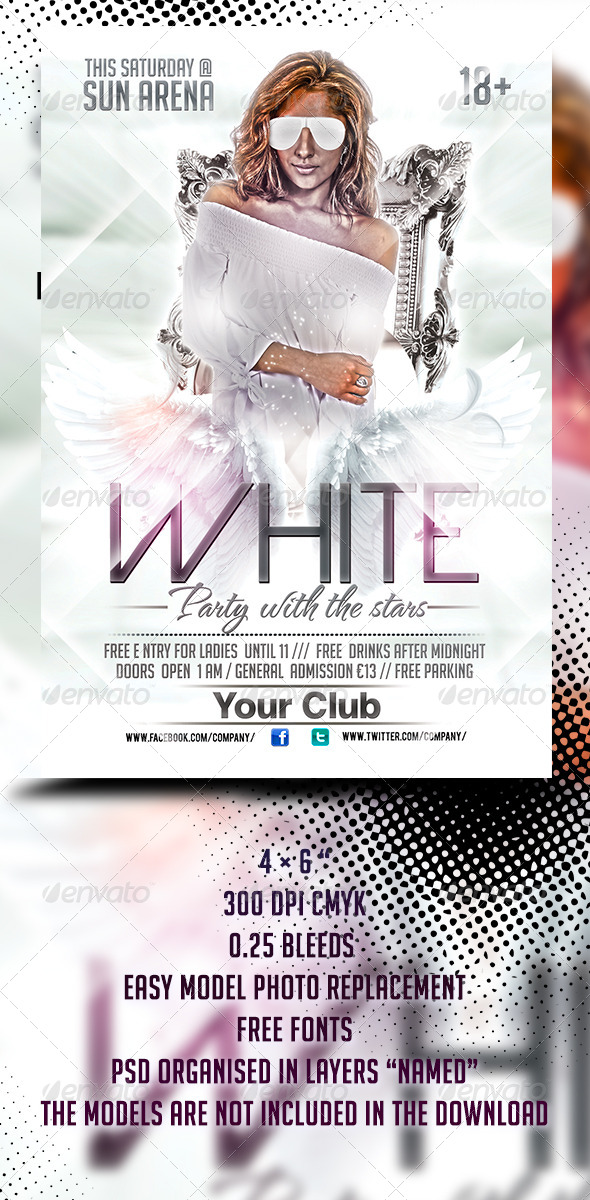 Sexy White Party Flyer Template