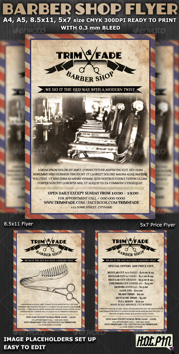 Barber Shop Flyer Template