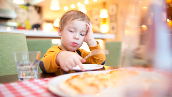 Little Boy in Cafe Little Boy in Cafe