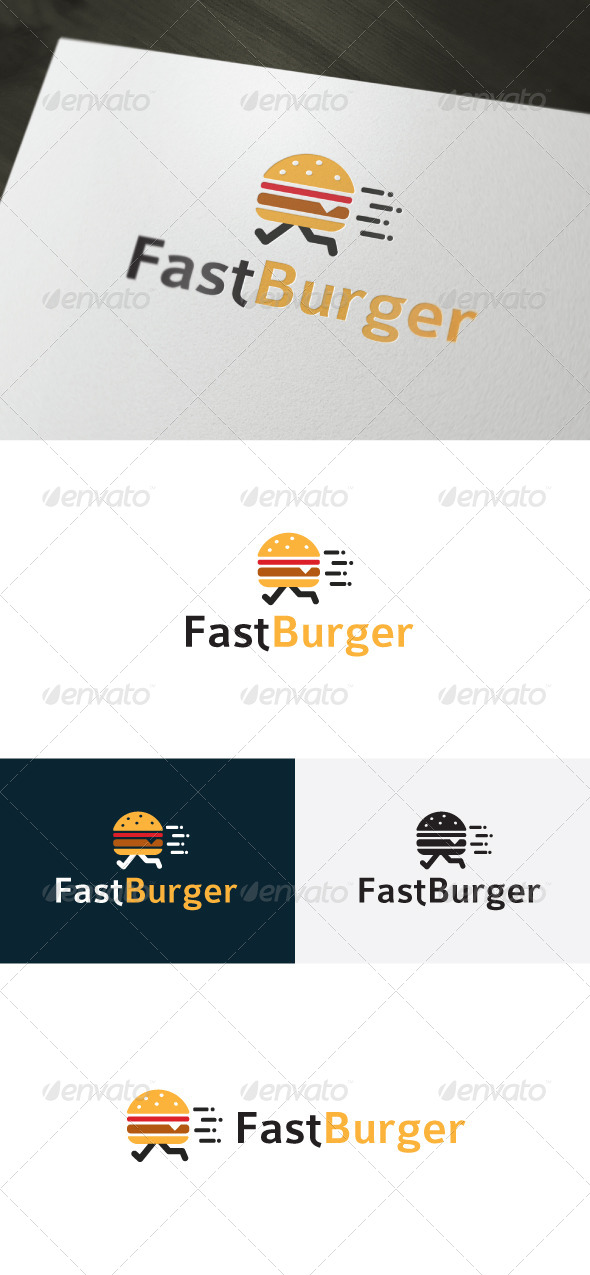 Fast Burger Logo — Fast Food