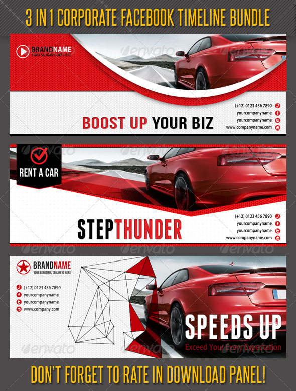 3 in 1 Corporate Facebook Timeline Bundle 01 3 in 1 Corporate Facebook Timeline Bundle 01