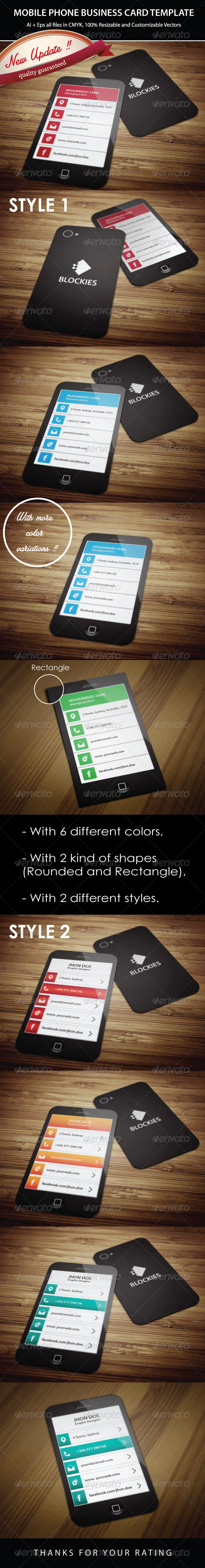 Smart Phone Business Card Template Smart Phone Business Card Template