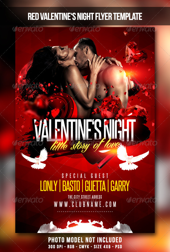 Red Valentines Night Flyer Red Valentines Night Flyer