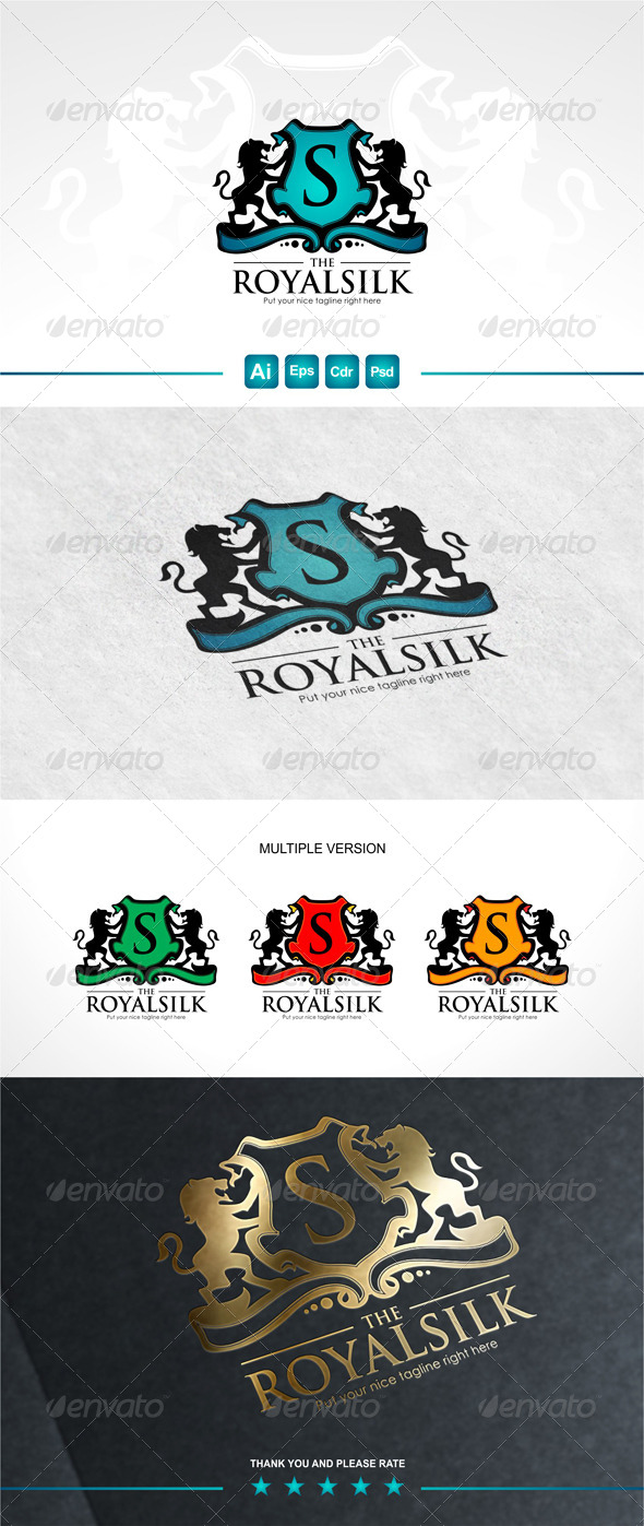 Royal Silk Crest Logo Template Royal Silk Crest Logo Template