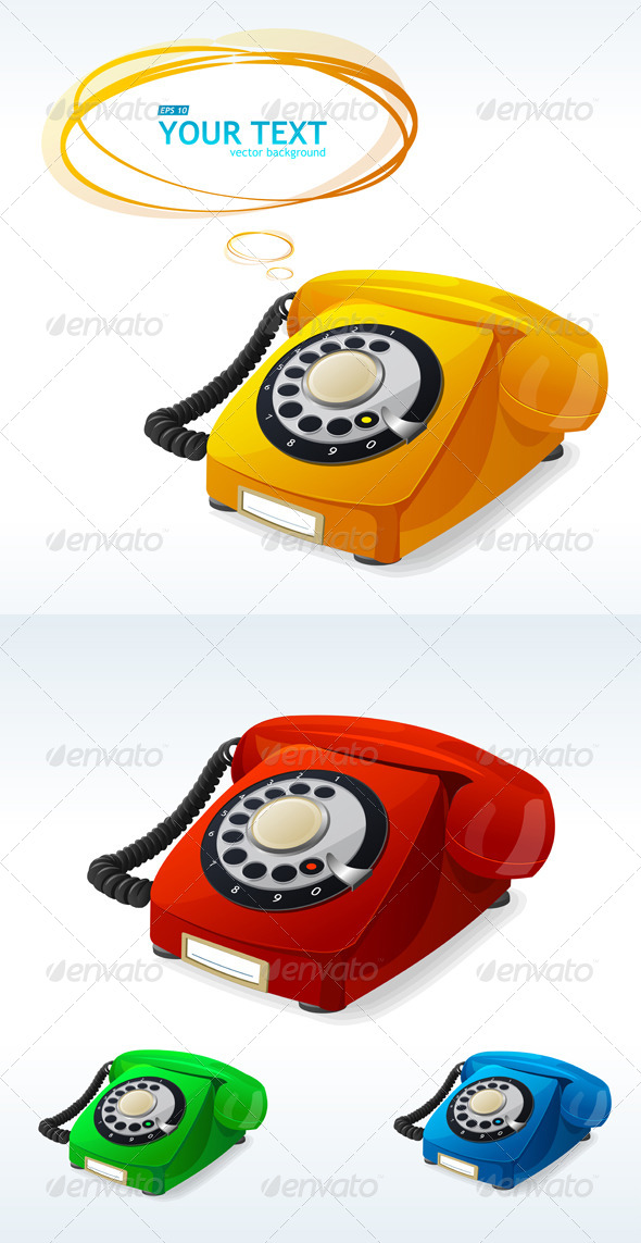 Old Phones Color Collection Old Phones Color Collection