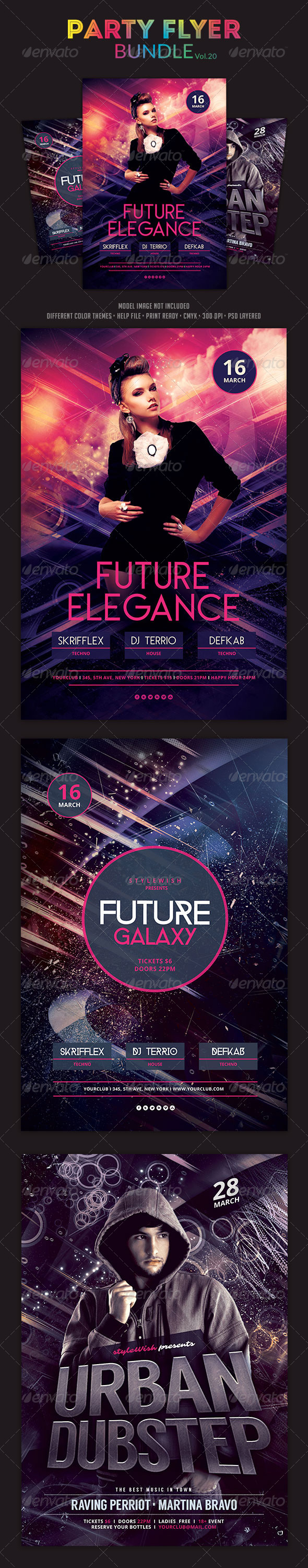 Party Flyer Bundle Vol.20 - Clubs & Parties Events