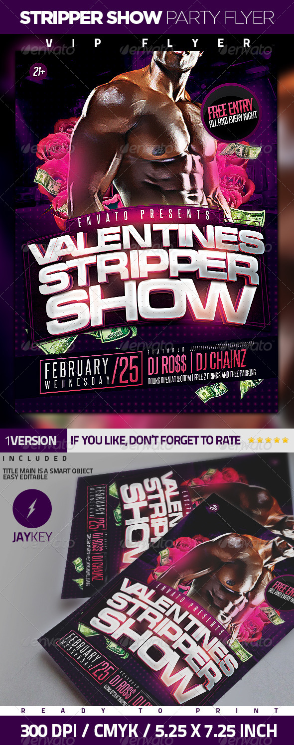 Stripper Show Party Flyer Graphicriver