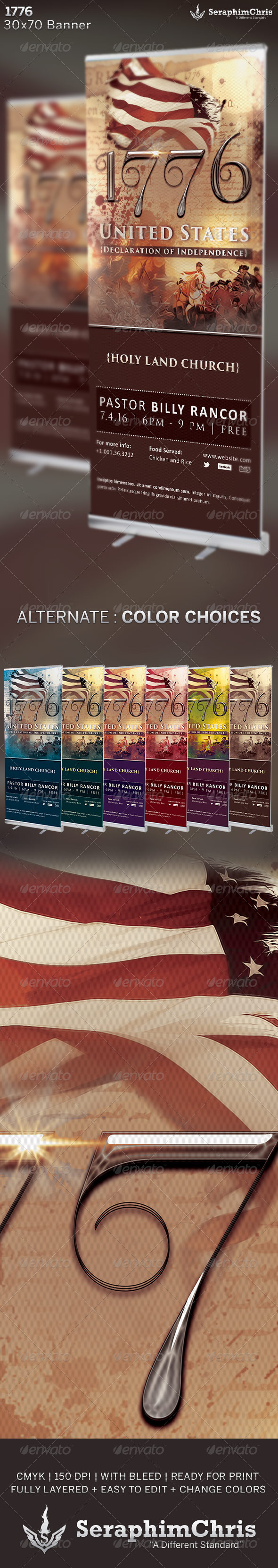 1776 Historical Banner Template 1776 Historical Banner Template