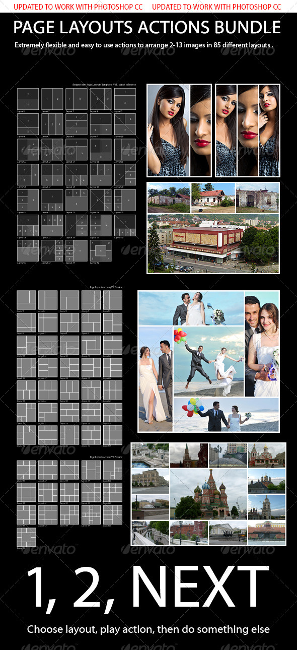 Page Layouts Actions Bundle - Actions Photoshop