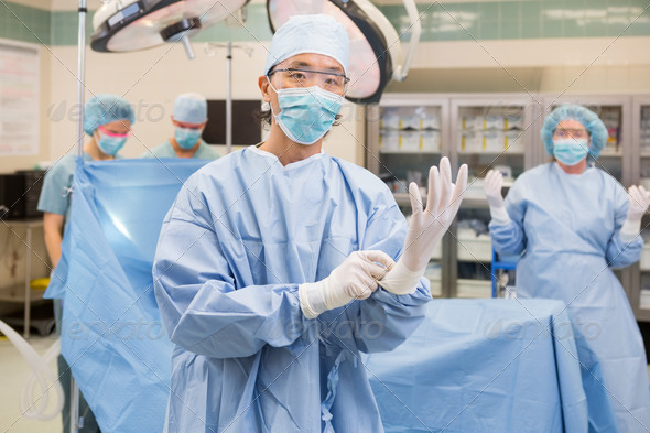 Portrait of Surgeon in Operating Theater