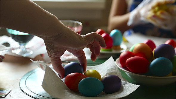 Coloring Easter Eggs Coloring Easter Eggs