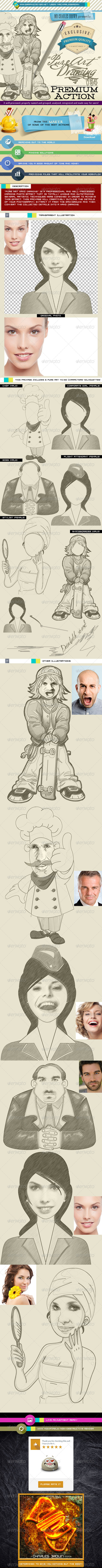 Pure Art Hand Drawing 54 – Mixed Characters Kit - Photo Effects Actions