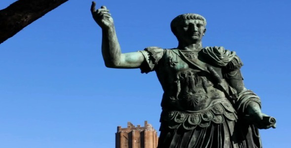 Trajan s Statue in Rome Long Shot Trajan s Statue in Rome Long Shot