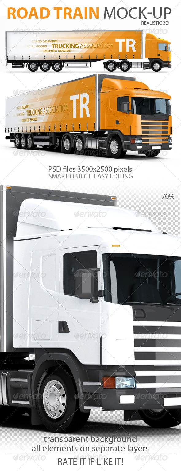 Trailer Road train large Truck mock-up Trailer Road train large Truck mock-up