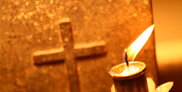 Holy cross with Candle Holy cross with Candle