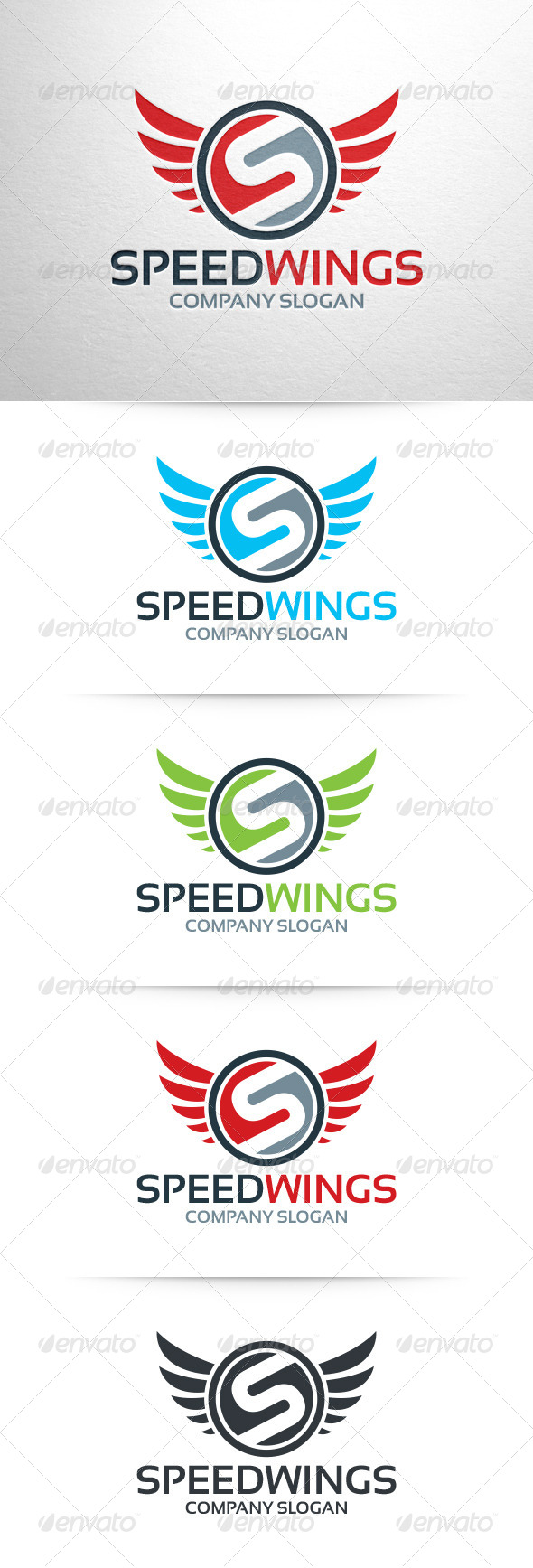 Speed Wings - Letter S Logo