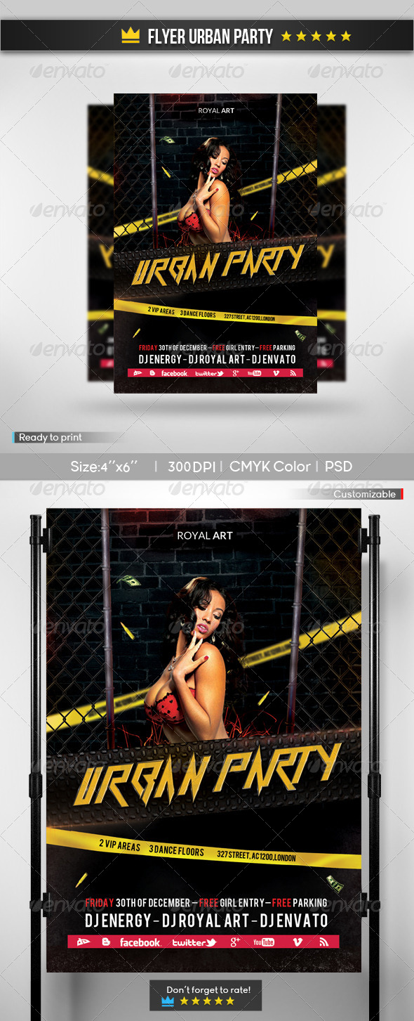 Flyer Urban Party - Clubs & Parties Events