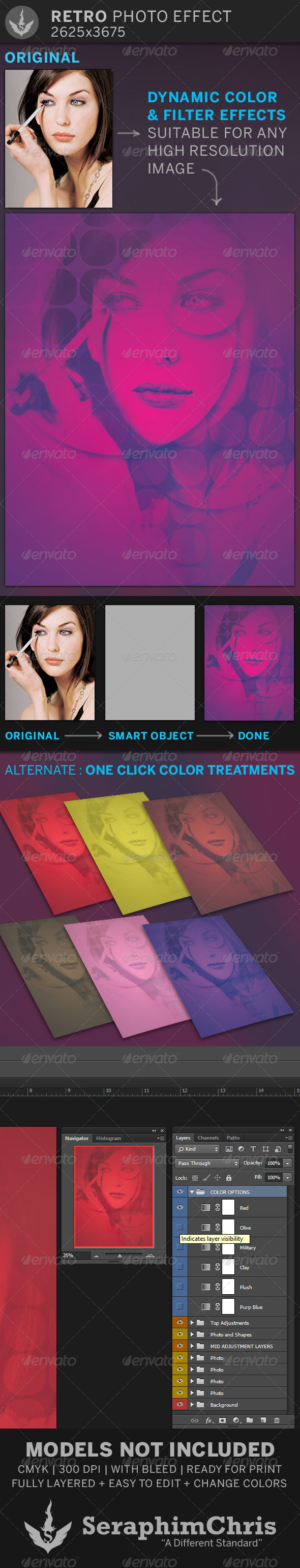 Retro Photo Effect Template - Photo Templates Graphics
