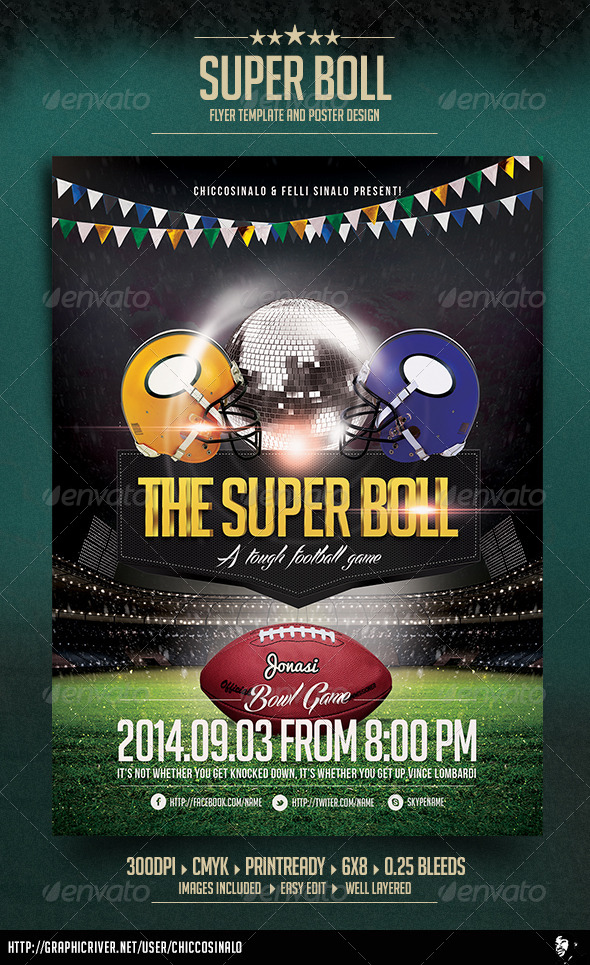 Super Boll Flyer Template Super Boll Flyer Template