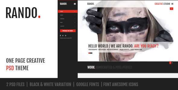 Rando - One Page Creative PSD