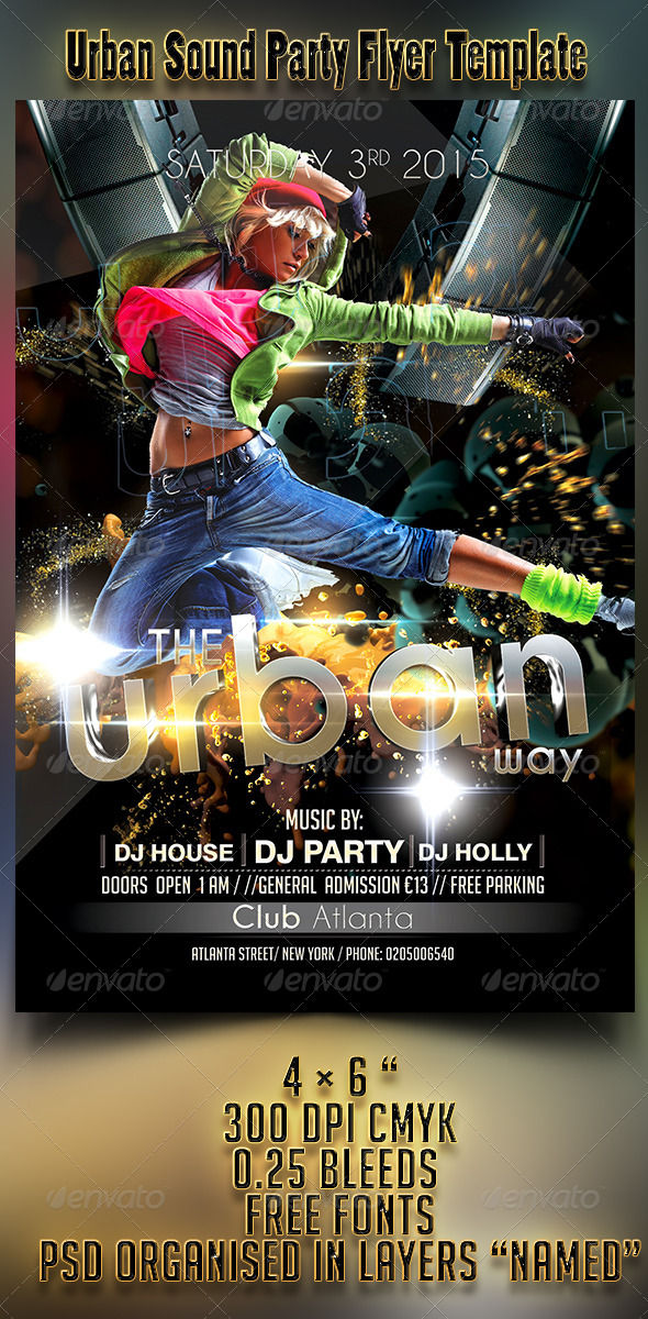 Urban Sound Party Flyer Template