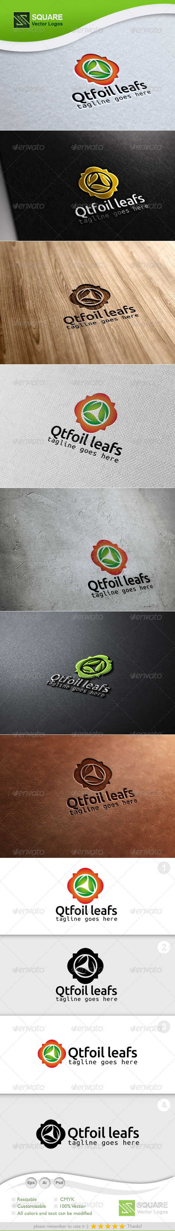 Quatrefoil Leaf Vector Logo Template Quatrefoil Leaf Vector Logo Template