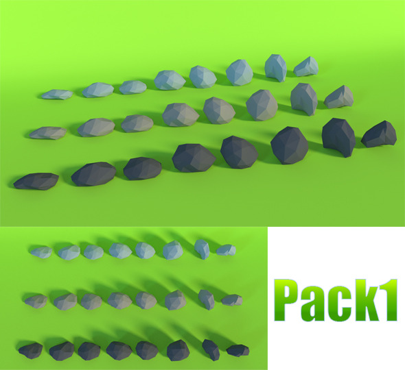 LowPoly Stones Pack1 LowPoly Stones Pack1