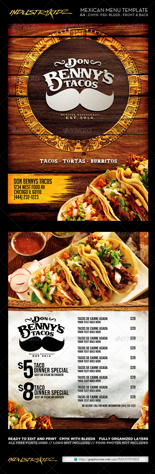 Mexican Menu Template