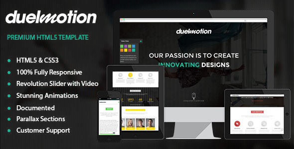 Duelmotion - Responsive Onepage Parallax Template