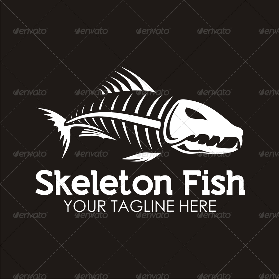 Skeleton Fish Logo by seviart | GraphicRiver