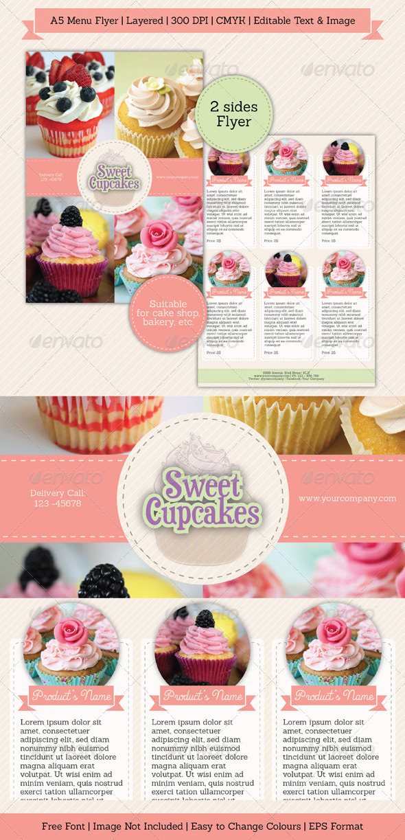 Sweet Simple Menu Flyer