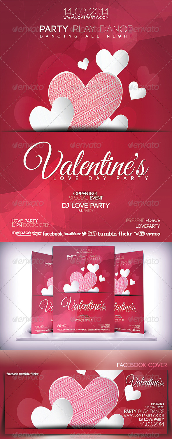 Valentines Day Party Flyer