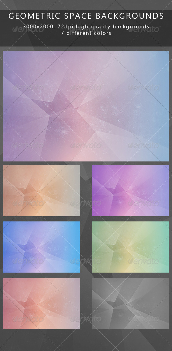 Geometric space backgrounds