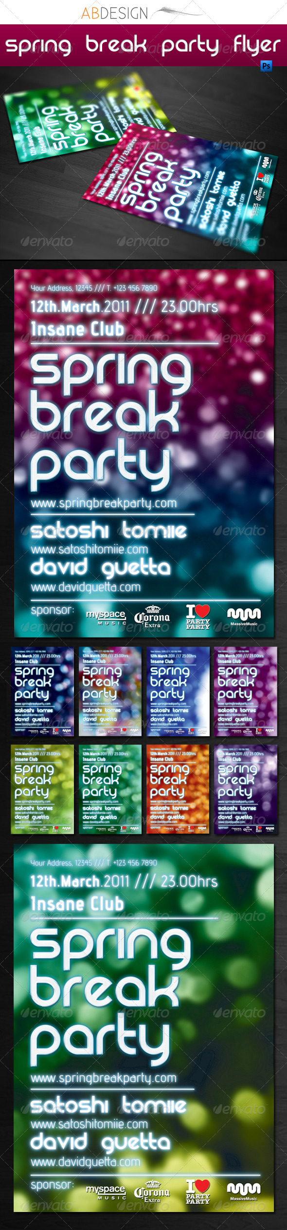 Spring Break Flyer - Clubs & Parties Events