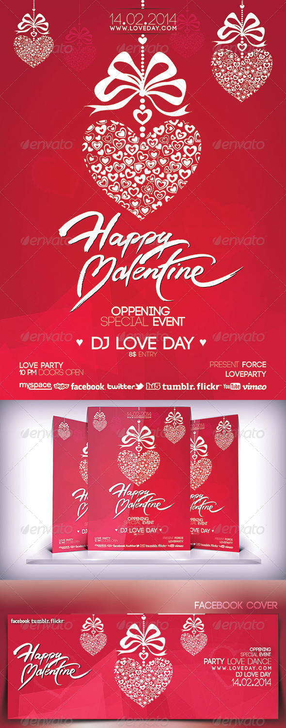 Valentines Day Music Party Flyer