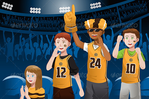 Sports Fans in a Stadium Sports Fans in a Stadium