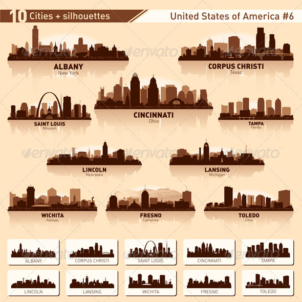 skyline city set 10 cities of usa 6 buildings objects skyline city set 10 cities of usa 6 buildings objects