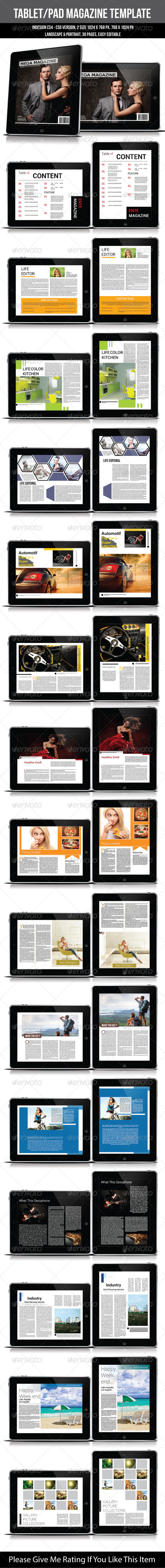 GraphicRiver Tablet Pad Magazine Template 6708085 GraphicRiver Tablet Pad Magazine Template 6708085