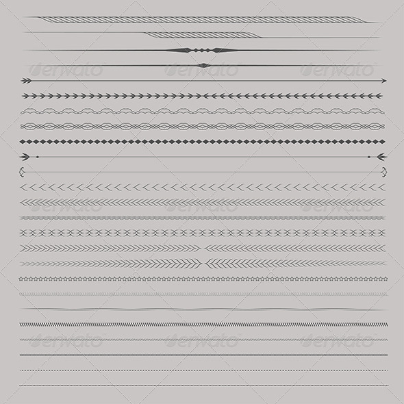 Set of Vector Dividers Set of Vector Dividers