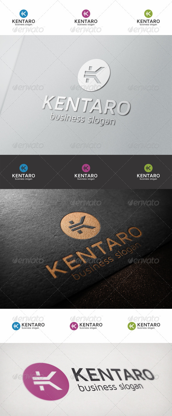 K Logo Letter - Kentaro - Letters Logo Templates