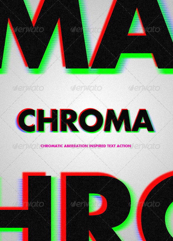 Chroma Text Photoshop Action - Text Effects Actions