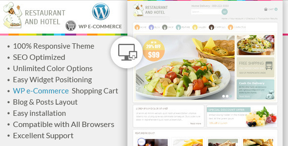 Restaurant - Wordpress E-Commerce Theme